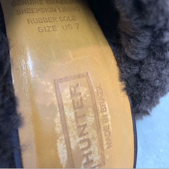 Hunter Mule Clogs with Sheep Skin Lining. Brown. Size 7 - Picture 5 of 5